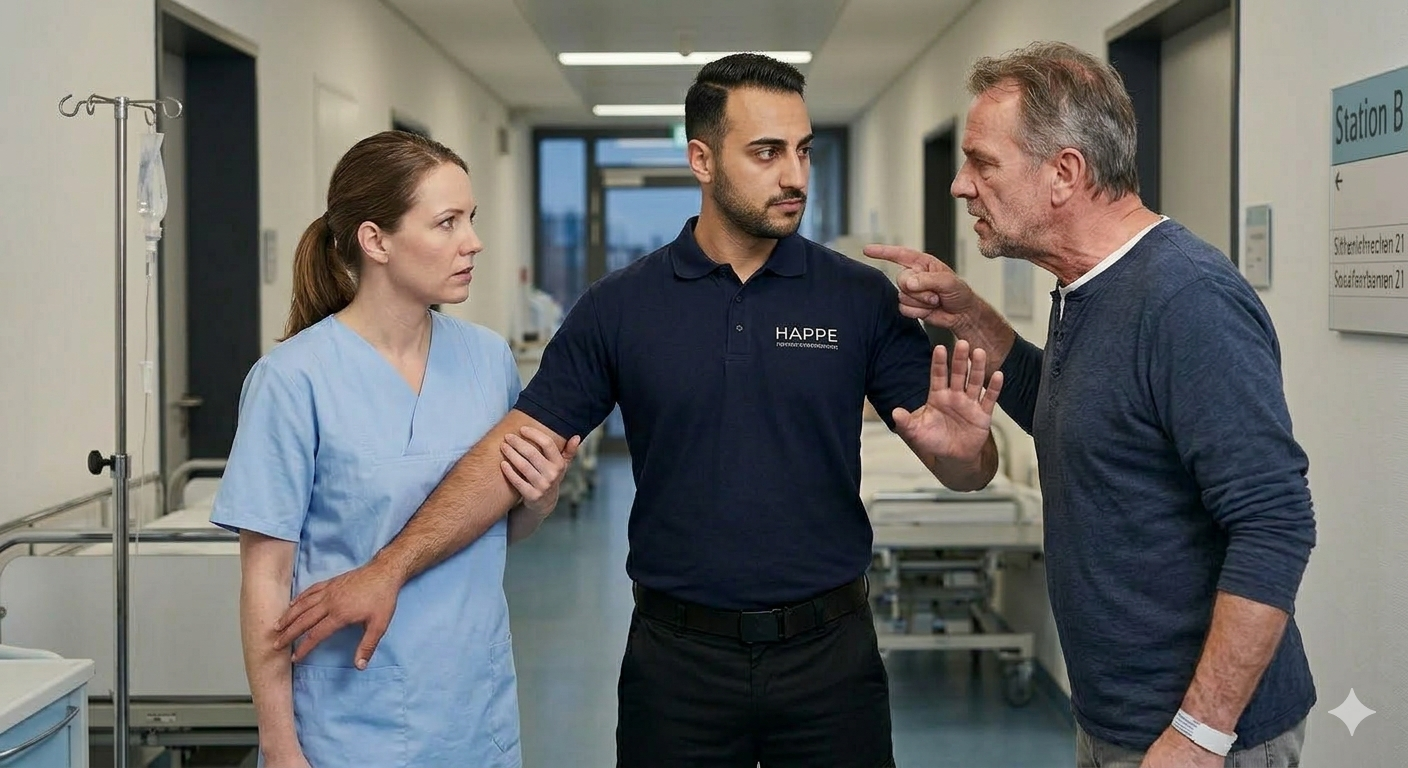 Personenschutz für Pflegepersonal in bedrohlichen Situationen